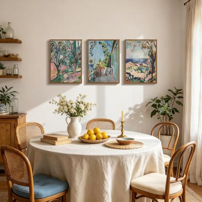 WENGTIAO 3pcs Framed Matisse St. Tropez Landscape Canvas Wall Art - color: Matisse St. Tropez Landscape, size: 12"x16"x3Pcs
