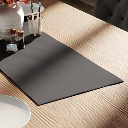 Encasa XO Table Runner, Cotton Canvas Dining Runner 13"x36" - color: Grey, size: 13x36 in
