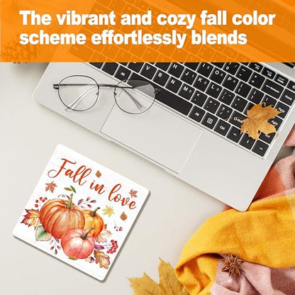 DETIHO Fall Decorations for Home, Thanksgiving Gift Centerpieces for Tables - style: FALL IN LOVE