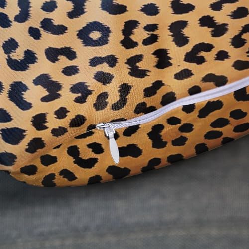 Throw Pillow Covers, Safari Brown, Set of 4, 18"x18" - color: Leopard Print 2
