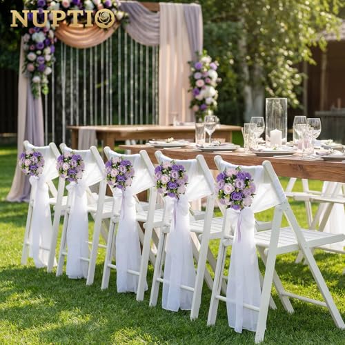 NUPTIO Artificial Flower Ball Centerpieces: Lilac & Purple & Pink Rose - color: Deep Purple & Light Purple & Light Pink, size: 2 Pcs