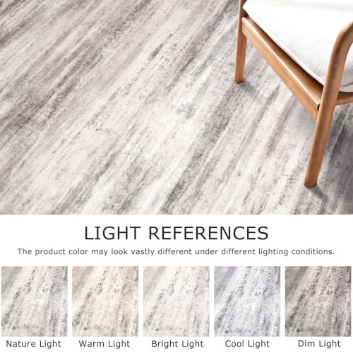 KOZYFLY Modern Abstract Small Area Rugs 2x3, Washable Kitchen Rug Non-Slip Soft Small Bathroom Rug, Grey/Light Beige/Brown Striped Entryway Rugs Abstract Print Faux Wool Doormat - color: Grey/Light Beige/Brown, size: 2' x 3' (Rectangular)