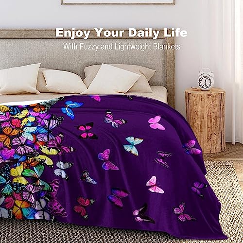 Butterfly Blanket Beautiful Butterfly Throw Blanket Ultra Soft Blankets Lightweight Cozy for Bed Couch Sofa 60"X50" - color: Butterfly 4, size: 60"x50"