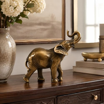 Comfy Hour 6.77 Inch Elephant Statue, Trunk Up Decor - size: 6.77