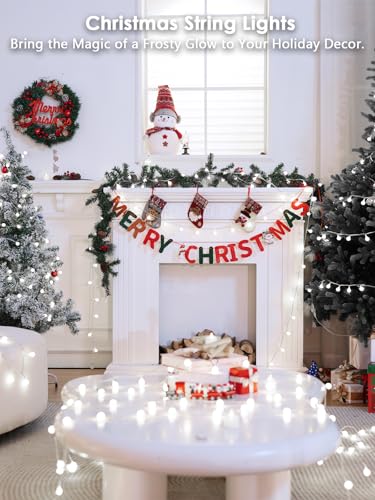 Connectable 43FT 100LED Globe String Lights Indoor, Smart Classroom Lights - color: White, size: 1 Pack(100 LED)