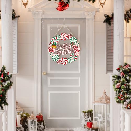 COCHIE Merry Christmas Decorations Xmas Peppermint Candy Cane Welcome Sign - style: XMAS Candy
