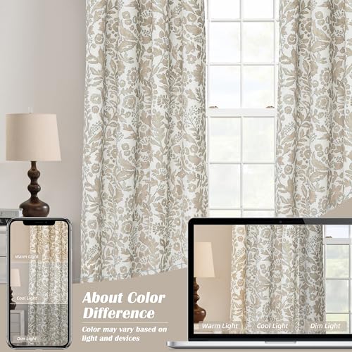 DriftAway Julia 100% Blackout Curtains Grommet 2 Panels, W52xL84, Beige - color: Linen Camel Beige, size: 52"W x 84"L (Pack of 2)