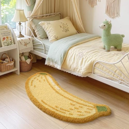 LUMI Cute Bathroom Rug, Absorbent Non Slip Bath Mat, 24"x51", Banana - color: Fruit-banana-large