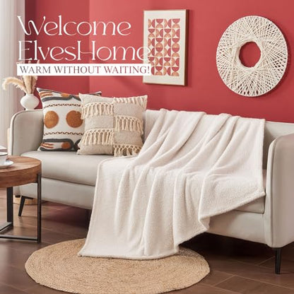 Ailemei Direct Knit Throw Blanket for Bed, Soft Thin Blankets for Sofa, Couch, Camping, Office Chair, Cozy Touch Lightweight Breathable Blanket All Season Use, Sand 50"x70" - color: Sand