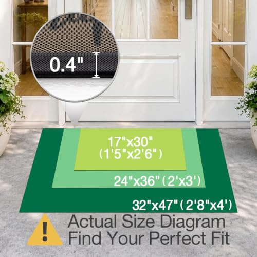LUMI Outside Welcome Door Mat 24x36, Non-Slip Durable Rubber Easy Clean - color: Bee Happy, size: 24"x36"
