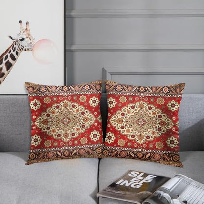 Britimes Throw Pillow Covers Set of 2, 18 x 18 Inch, Aztec Kilim - color: Ethnic Tribal 30, size: 18" x 18" (Pack of 2)