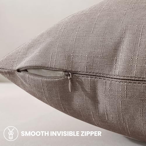 SYSLOON Linen Throw Pillow Covers Set of 2,16x16 Pillow Covers,Coffee - color: Coffee, size: 16" x 16" (Pack of 2)