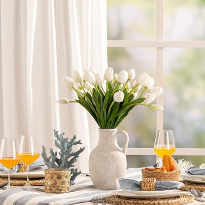 Vanselia Ceramic Flower Vase Home Table Decor Living Room Farmhouse 10 in - color: 10" Rustic