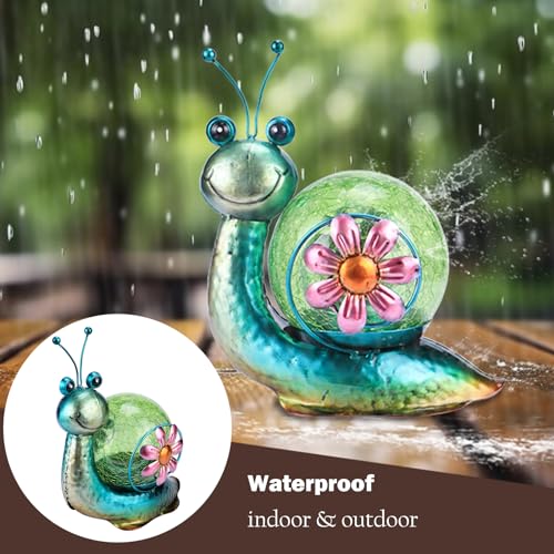 MUMTOP Solar Lights Snail Figure Outdoor Garden Decor Waterproof Lamp