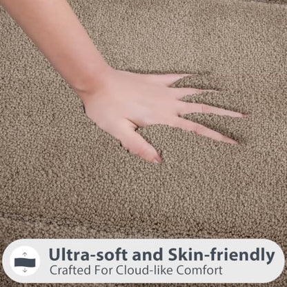 Extra Soft Bathroom Rug 24" x 36", Bath Mat, Throw Rug for Kitchen - color: Brown, size: 24" x 36"