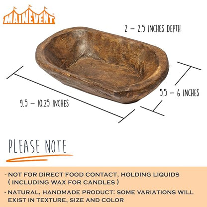 Decorative Bowl Home Decor Approx 10 Inch, Hand Crafted Spanish Oak - size: 10 inch oval