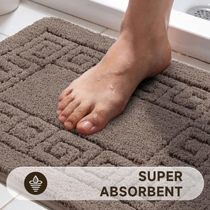 Pauwer Bathroom Rugs Sets 3 Piece, Plush Absorbent Bath Rug, Coffee - color: Coffee