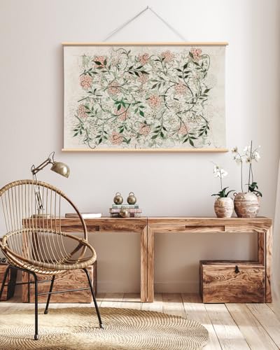 HUARCEY Extra Large Wall Art William Morris Botanical Canvas Prints 36x54In - color: Jasmine Pattern, size: 54"L x 36"W