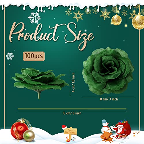 Yunlly 100 Pcs Artificial Flower for Wedding, Green - color: Green
