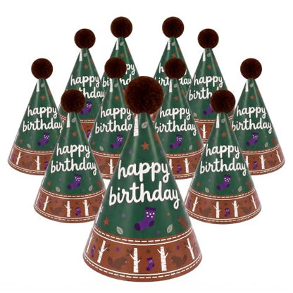 Pre-Assembled Mini Party Hats for Stuffed Animals, Birthday Hats for Kids - color: Pre-assembled Green