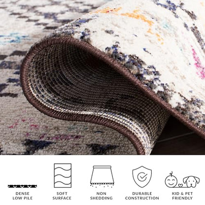 SAFAVIEH Madison Collection Accent Rug - 3' x 5', Black & Yellow, Boho Diamond Distressed Design, Non-Shedding & Easy Care, Ideal for High Traffic Areas in Entryway, Living Room, Bedroom (MAD418Z) - color: Black/Yellow, size: 3' x 5' (Rectangular)