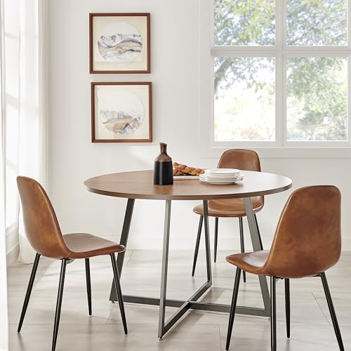 Milo Kande Carafe Modern Two Tone Tabletop Vase - Black and Walnut - Large or Small (Small)