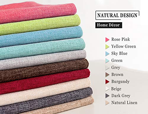 Stellhome Linen Throw Pillow Covers Square Solid Farmhouse Burlap Cushion Covers for Bed Couch Sofa Bench, 18 x 18 inch (45 cm), Natural Linen, Set of 2 - color: Natural Linen, size: 18" x 18" (Pack of 2)