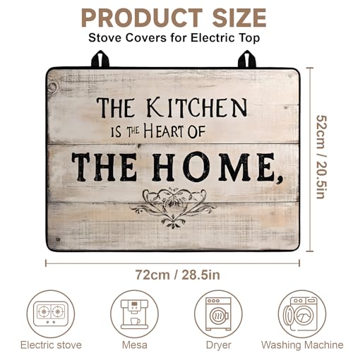 Stove Top Cover for Electric Stoves: All-in-One Heat-Resistant Protector Mat, Non-Slip Kitchen Counter Mat 28''x20'' - color: G254447