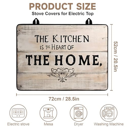 Stove Top Cover for Electric Stoves: All-in-One Heat-Resistant Protector Mat, Non-Slip Kitchen Counter Mat 28''x20'' - color: G254447
