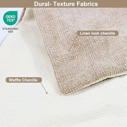 Oatmeal & Cream 14x20 Inch Pillow Covers Set of 2 - color: Oatmeal,cream, size: 20" x 14" (Pack of 2)