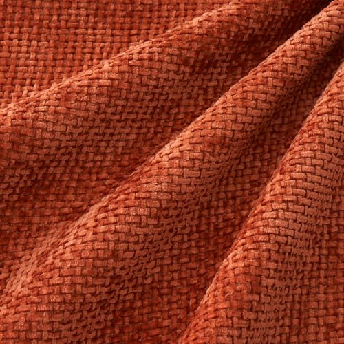 MIULEE Decorative Chenille Fall Pillow Covers Burnt Orange 18x18 Pack of 4 - color: Burnt Orange, size: 18" x 18" (Pack of 4)