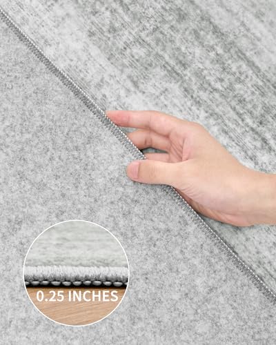 Washable Runner Rug Non Slip, 2'6"x10 Runners for Hallways, Grey - color: Stripe-grey, size: 2'6" x 10' (Runner)
