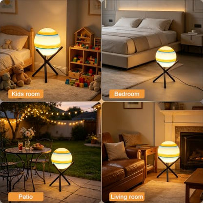 Lightdot 13.8-in Globe Floor Lamp Waterproof Outdoor Patio Floor Lamp, 10W - color: 13.8''Blue