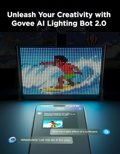Govee Lightwall, Large Smart Curtain Light, 1536 RGBIC LEDs, 8.5x6.2ft