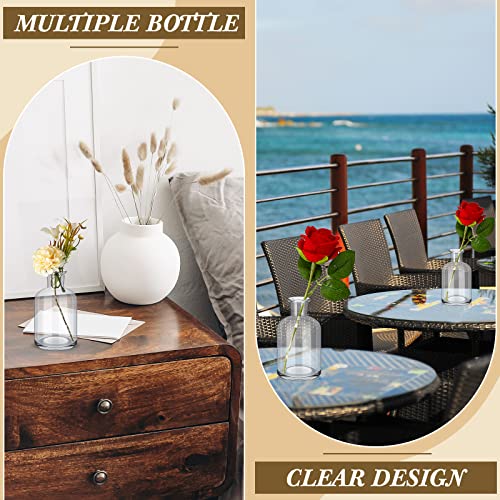 Lallisa 30 Pcs 4 Inches Small Glass Bud Vases Bulk Mini, Clear - size: 4 Inches
