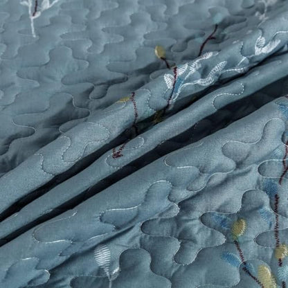 Exclusivo Mezcla 60"x 80" Boho Quilted Throw Blanket, Blue Quilt Throw - color: Floral Blue, size: 60 x 80 inch