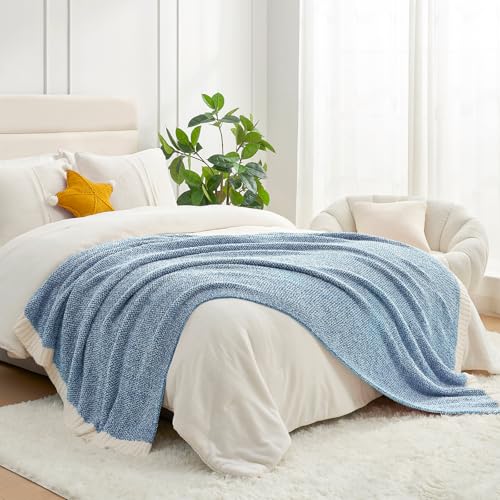 Snuggle Sac Heather Blue Bed Blanket Oversized Twin XL 66x90, Super Soft Warm Blankets for Bed, Living Room, Luxurious Microfiber Blanket Dupes, Heather Blue, 66x90 - color: Heather Blue, size: Twin-XL (66"x90")