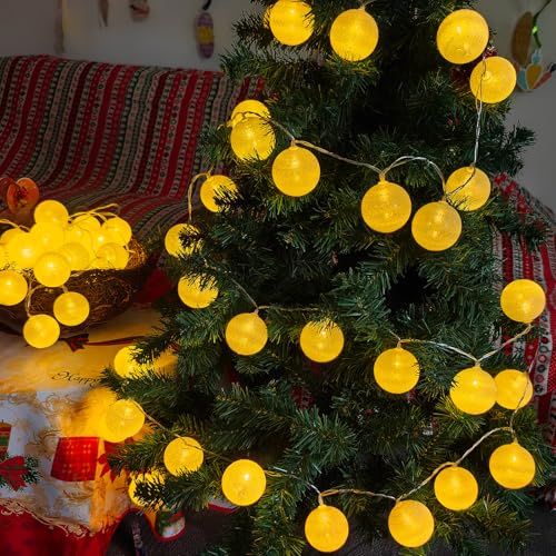 Gardeningwill 3M/10Ft 30 Warm White Ball LED Xmas Wedding Battery Operated String Fairy Light - color: Warm White