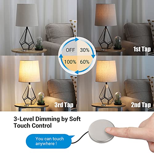 DEWENWILS Touch Dimmer Switch, Touch Pad Control, 3 Levels of Dimming Black - color: Black, size: 1 Pack