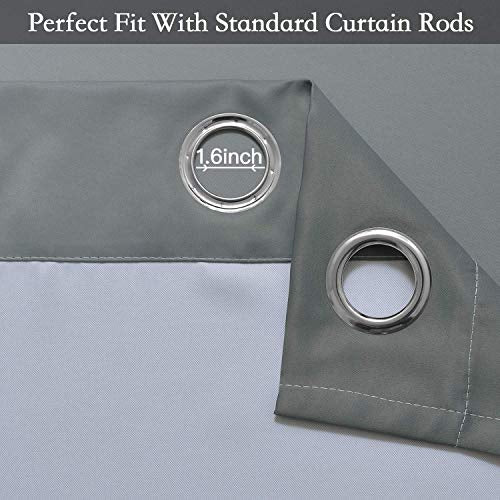 SimpleHome Ombre Grey to Grey White Curtains for Living Room 42Wx45L - color: Grey, size: 42"W x 45"L (Pack of 2)