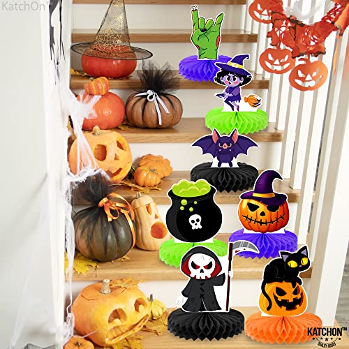 KatchOn Halloween Honeycomb Centerpieces, Pack of 9 - color: Green, Orange & Black