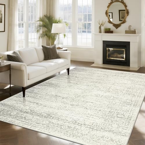 Washable Rugs 8x10 Area Rug for Living Room,Bedroom,Dining Room-Beige Green - color: Beige-green-grey, size: 8' x 10' (Rectangular)