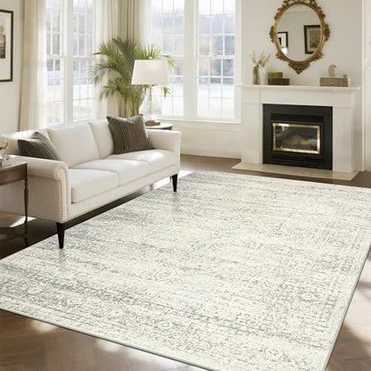Washable Rugs 8x10 Area Rug for Living Room,Bedroom,Dining Room-Beige Green - color: Beige-green-grey, size: 8' x 10' (Rectangular)