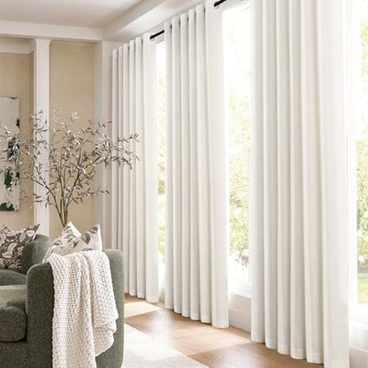 Jowels Natural Linen Grommet Curtains 36 Inch Long for Small Windows Cafe - color: Natural, size: 40"W x 36"L (Pack of 2)