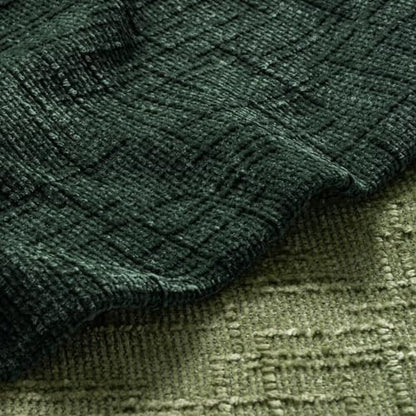 MIULEE Chenille Textured Throw Pillow Covers Dark Green 16x16 Set of 2 - color: Dark Green, size: 16" x 16" (Pack of 2)