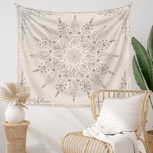 Jhdstore Floral Tapestry Wall Hanging Boho Wall Tapestry for Bedroom Room Decor Aesthetic Mandala Tapestries Wall Hanging Mandala Flower Wall Decor Bohemian Tapestries for Living Room Decor 36” x 48” - color: Boho Mandala Aesthetic, size: 48"L x 36"W