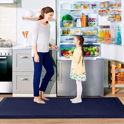 HappyTrends Kitchen Floor Mat - 4/5 Inch Thick Anti-Fatigue Kitchen Rug - color: Blue, size: 72"L x 22"W x 0.8"Th
