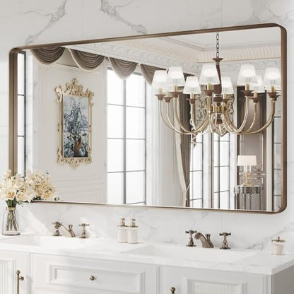 WEER Bathroom Vanity Mirror Bronze 60X30 Inch - color: Bronze, size: 60"L x 30"W