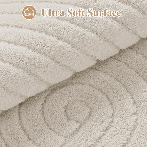 U'Artlines 3x8 Ft Hallway Runner Rug, Washable Neutral Beige Modern - size: 3' x 8' (Rectangular)