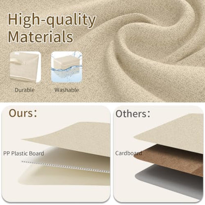 Storage Bins with Handles,Grey and Beige,13x9.1x7.9in,1 Pack - color: Beige/Gray, size: 13x9.1x7.9in(1-pack)